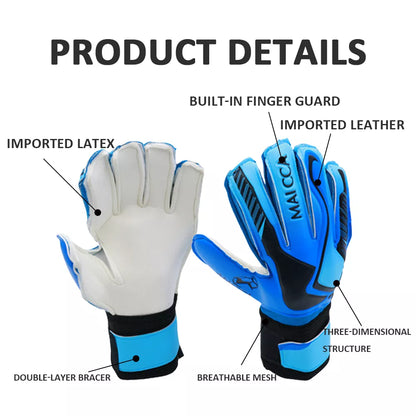 Imcnzz Wear-Resistant Latex Finger Gloves Football Goalkeeper Non-Slip Protective Gear Outdoor Sports Equipment Universal Style