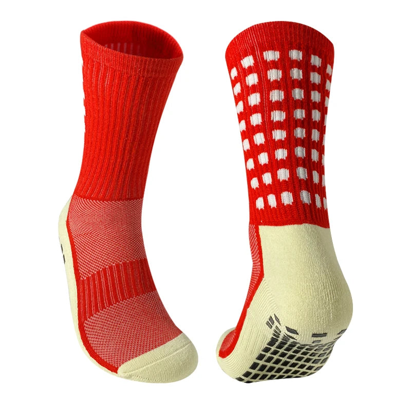 Anti-slip Football Socks Men Women Non-slip Soccer Basketball Tennis Sport Socks Grip Cycling Riding Socks