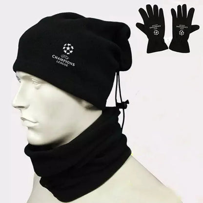 Football Neckerchief Black Colors Soccer Scarf Outdoor Sports Windproof Multifunctional Fleece Warm Hat Fotball For Training