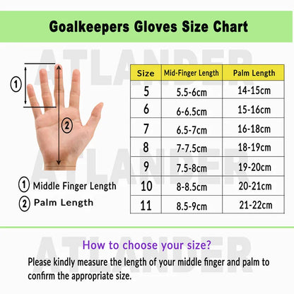 Goalkeeper Gloves Kids Adults Anti-Slip Goalie Gloves Latex Grip Professional Soccer Protection Football Men Women Match Gloves