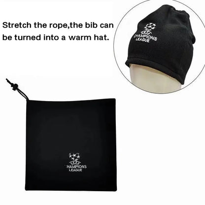 Football Neckerchief Black Colors Soccer Scarf Outdoor Sports Windproof Multifunctional Fleece Warm Hat Fotball For Training