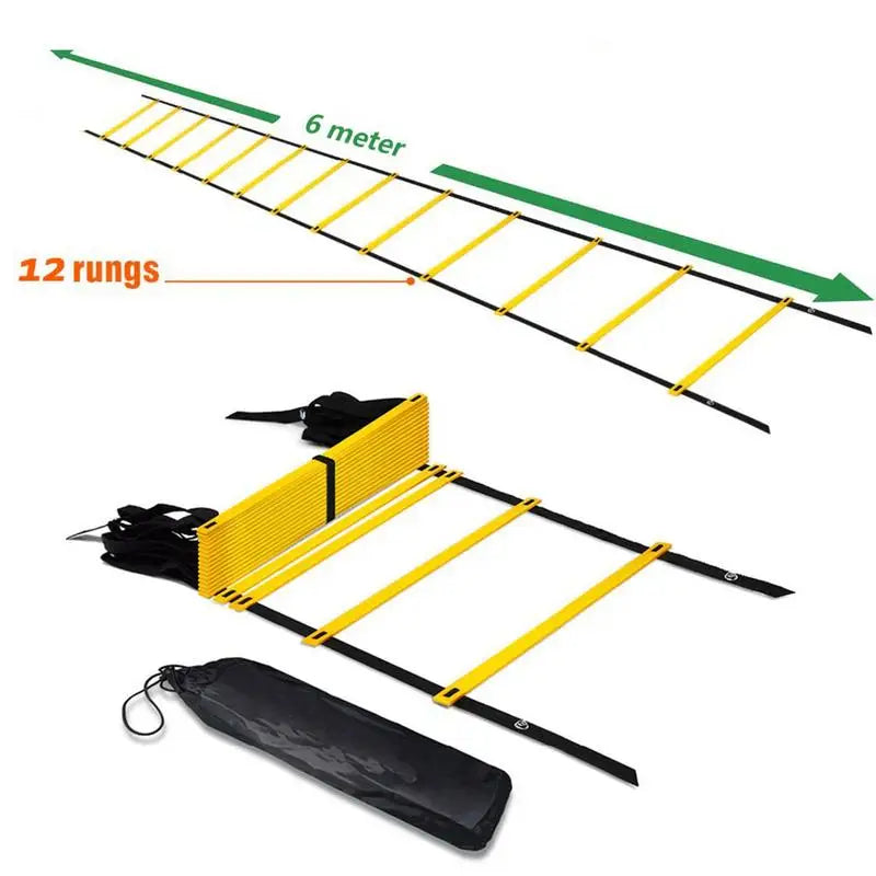 Agility Ladder Speed Training Equipment 12 Disc Cones 20ft Agility Ladder Training Equipment Set For Football Soccer Resistance