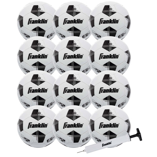 Youth Soccer Balls - F-100 Size 4 - 12 Pack - White/Black