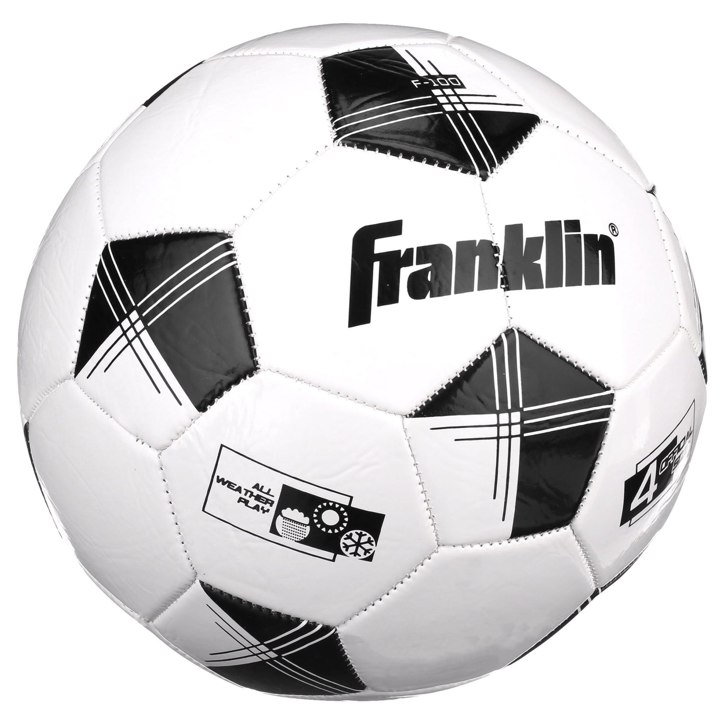 Youth Soccer Balls - F-100 Size 4 - 12 Pack - White/Black