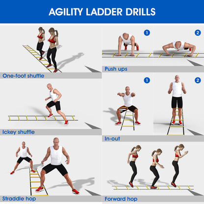 Speed Training Agility Ladder Exercise Ladders for Soccer Football Boxing Footwork Sports Speed Agility Training